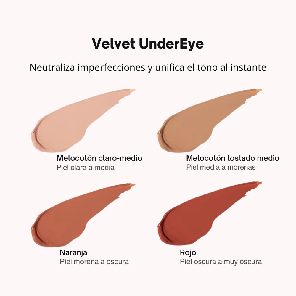 Velvet UnderEye – Corrector de Ojeras Instantáneo + Pincel de Regalo