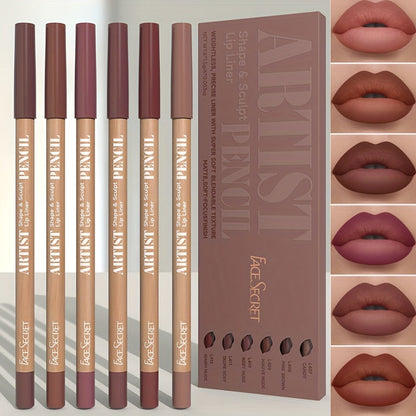 VelvetLuxe Lápices Labiales Mate – 6 Tonos