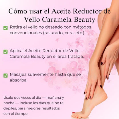 Aceite Reductor de Vello  – Fórmula Natural con Cyperus Rotundus, Resultados desde la Semana 4