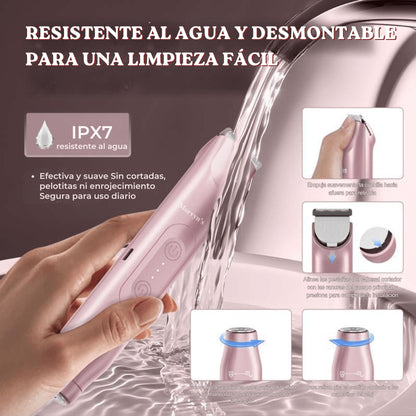 Depiladora Eléctrica 2 en 1 para Mujer – Rostro, Axilas y Bikini, Recargable e Impermeable
