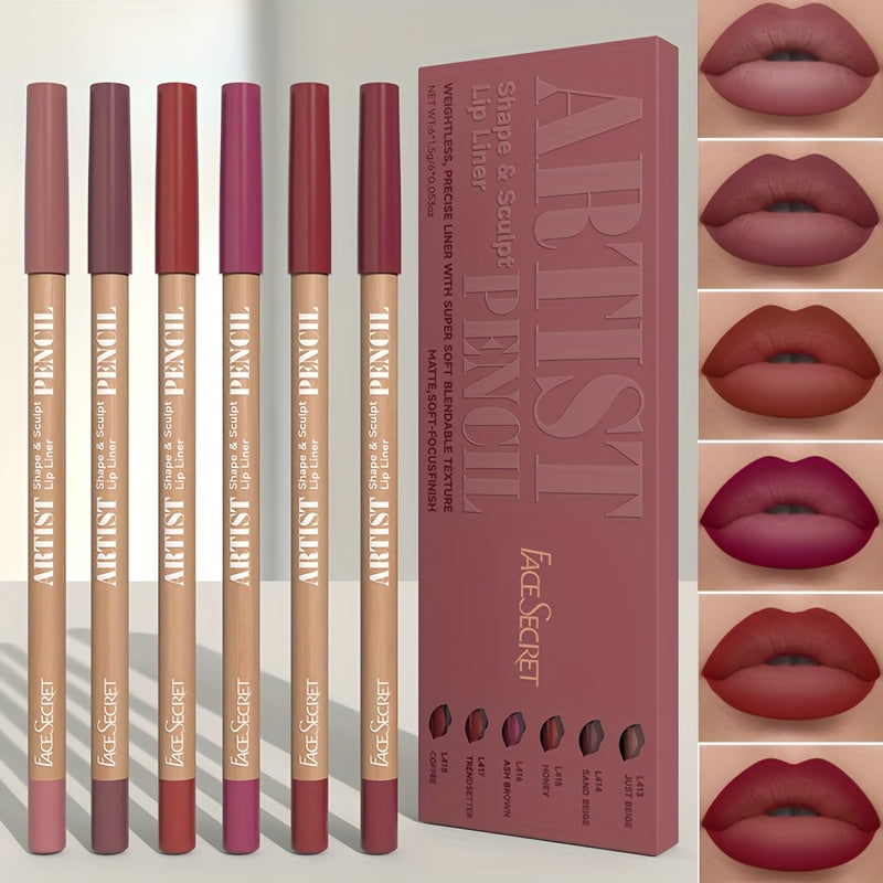 VelvetLuxe Lápices Labiales Mate – 6 Tonos